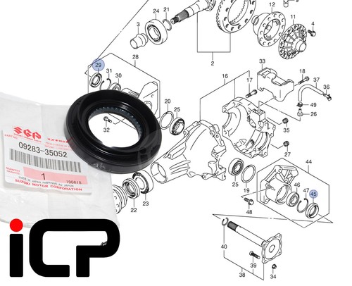 Oil seals front drive - 2,
